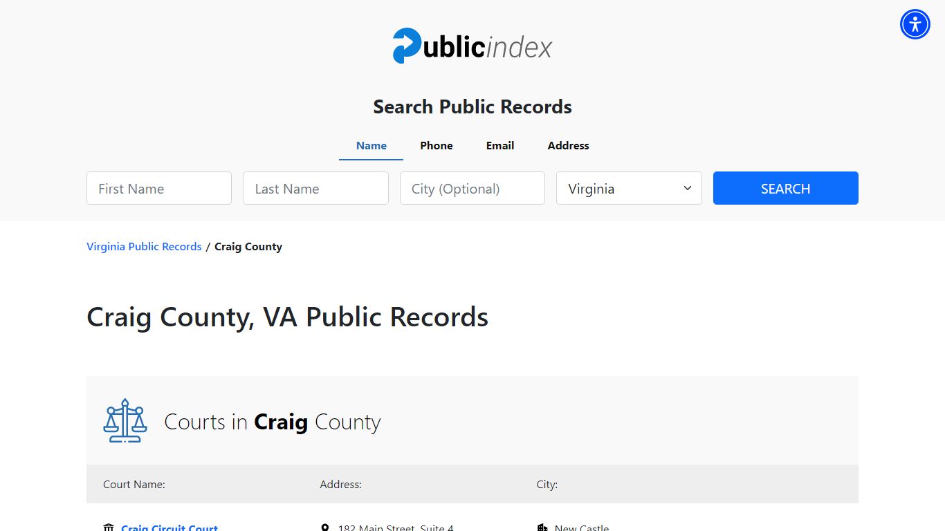 Craig County, VA Public Court, Arrest and Inmate Records - ThePublicIndex