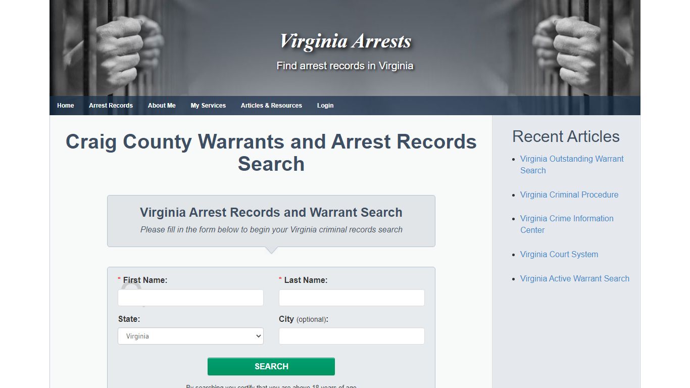 Craig County Warrants and Arrest Records Search - Virginia Arrests